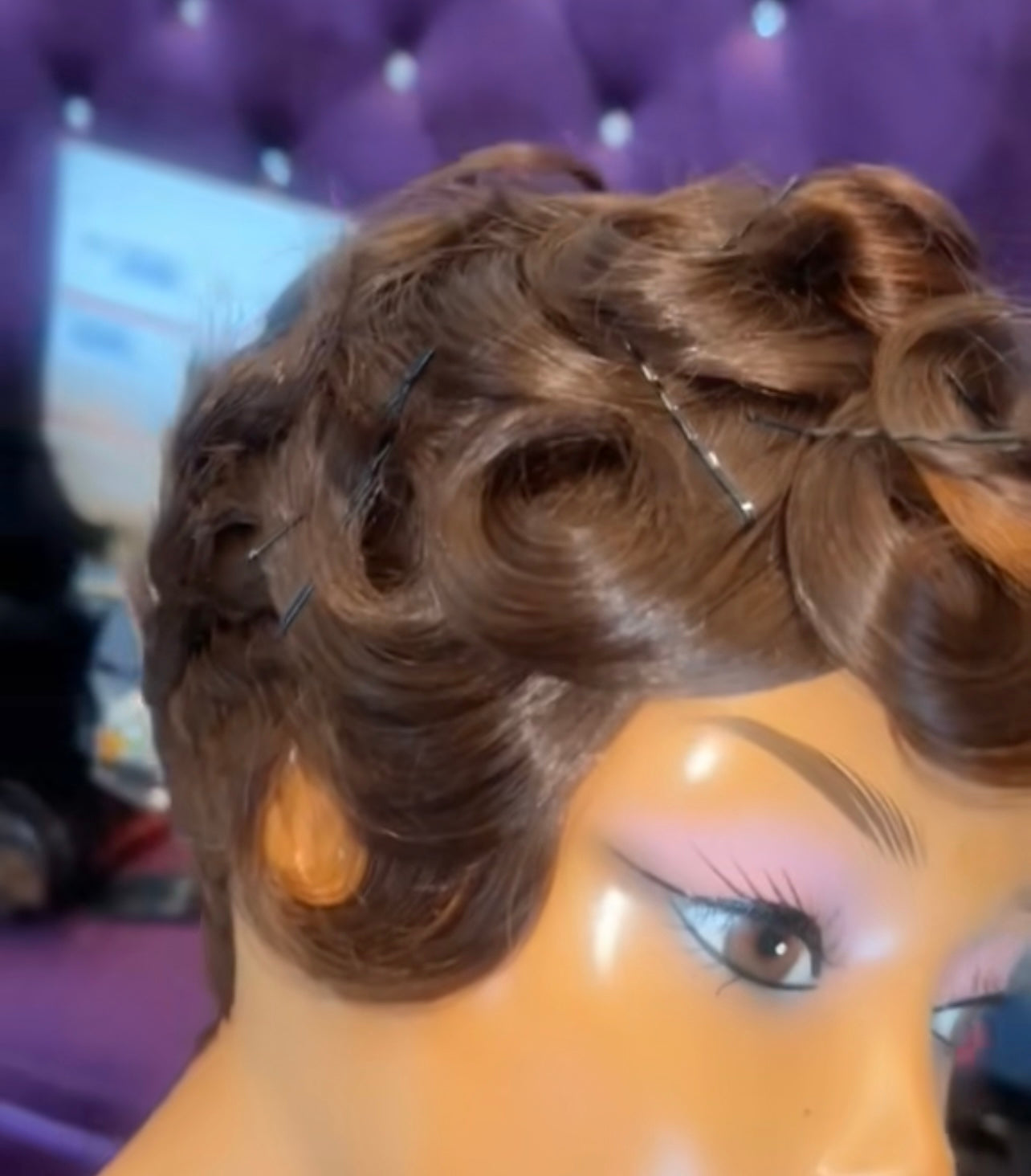 Viola Closure pixie pin curl