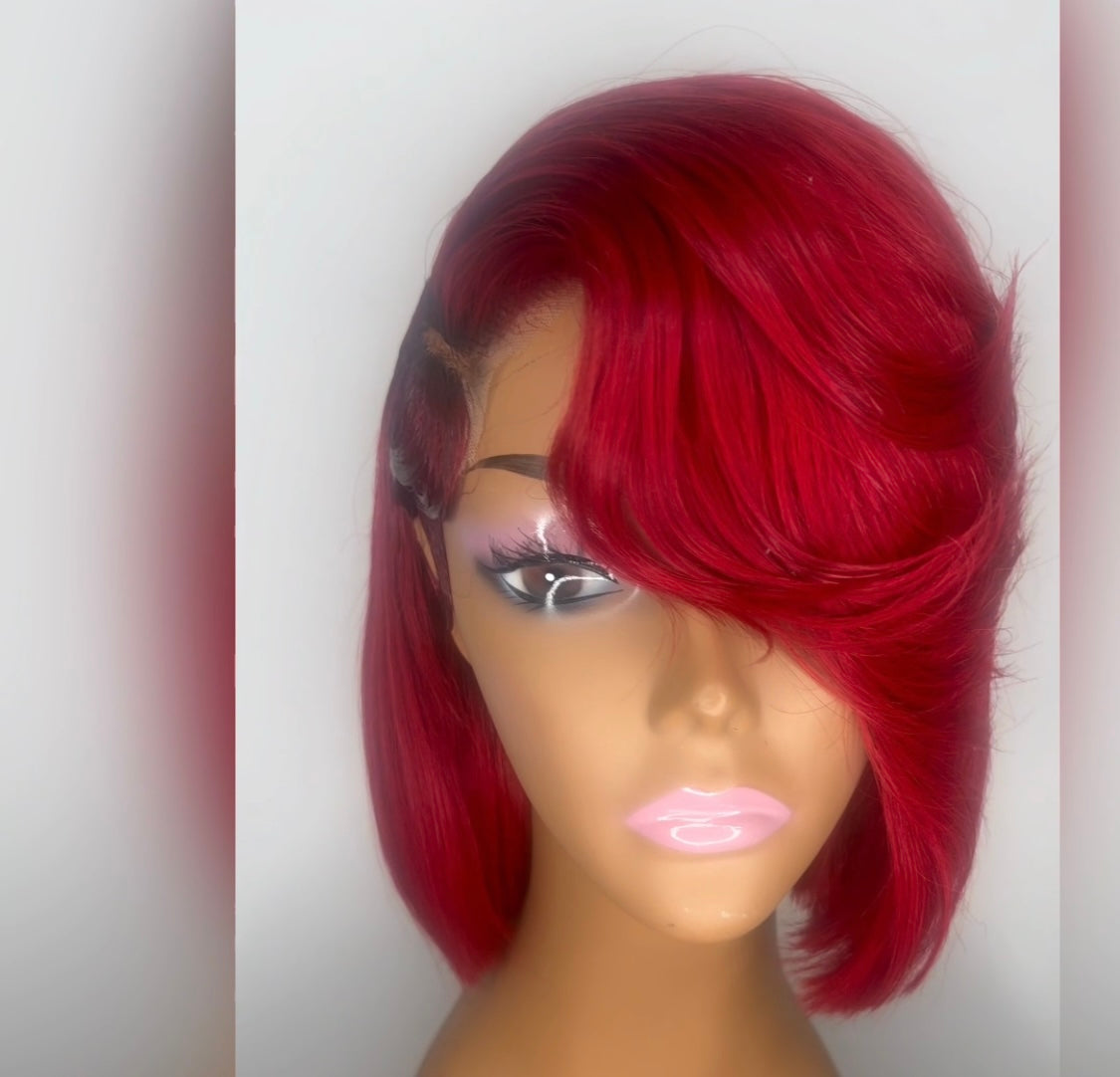 Red Short QuickWeave Bob