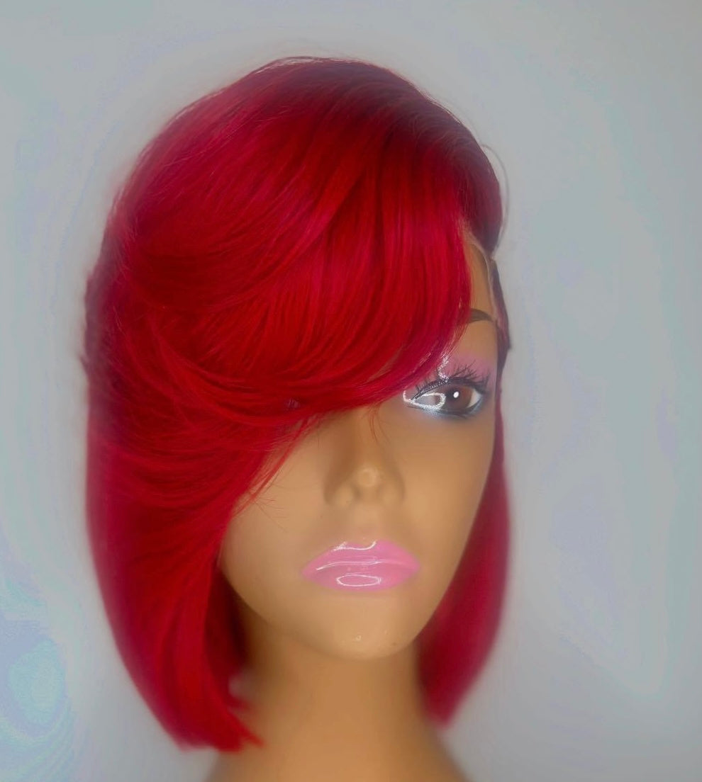 Red Short QuickWeave Bob