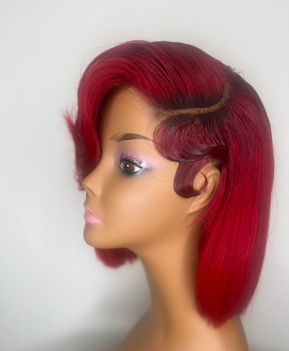 Red Short QuickWeave Bob