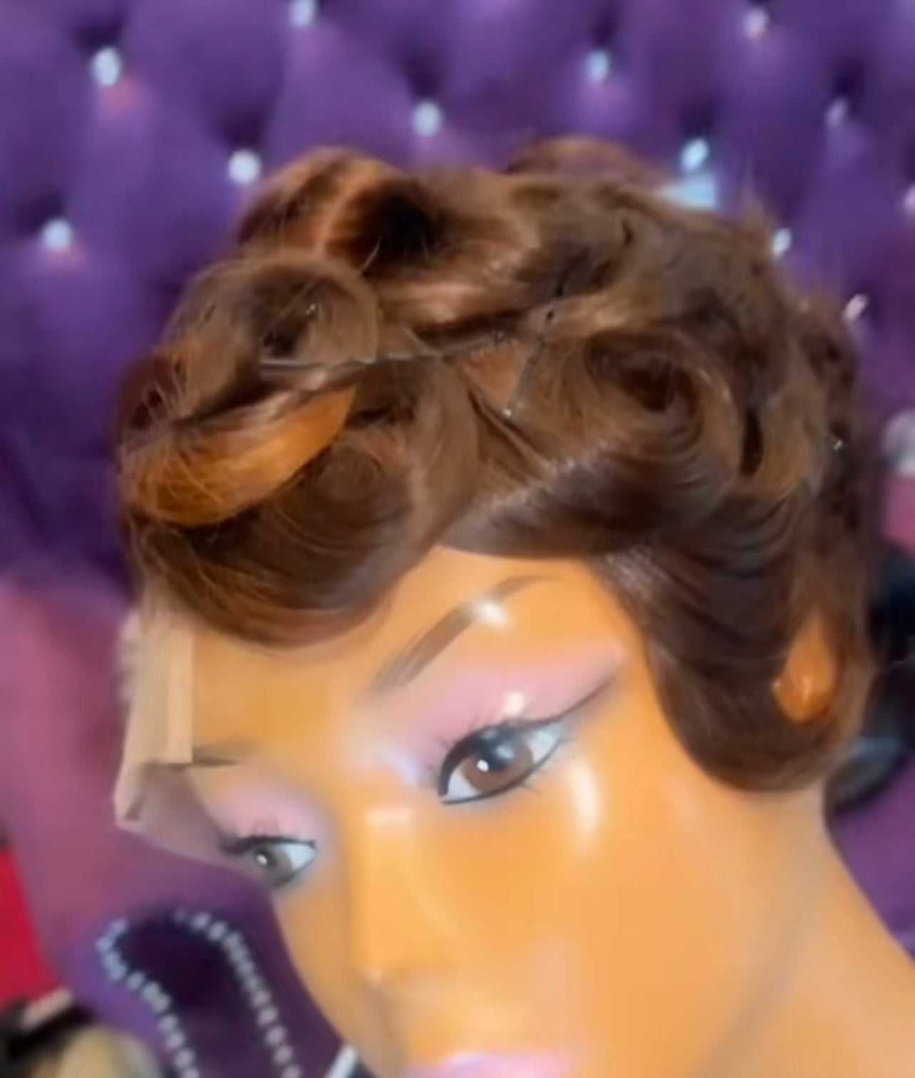 Viola Closure pixie pin curl